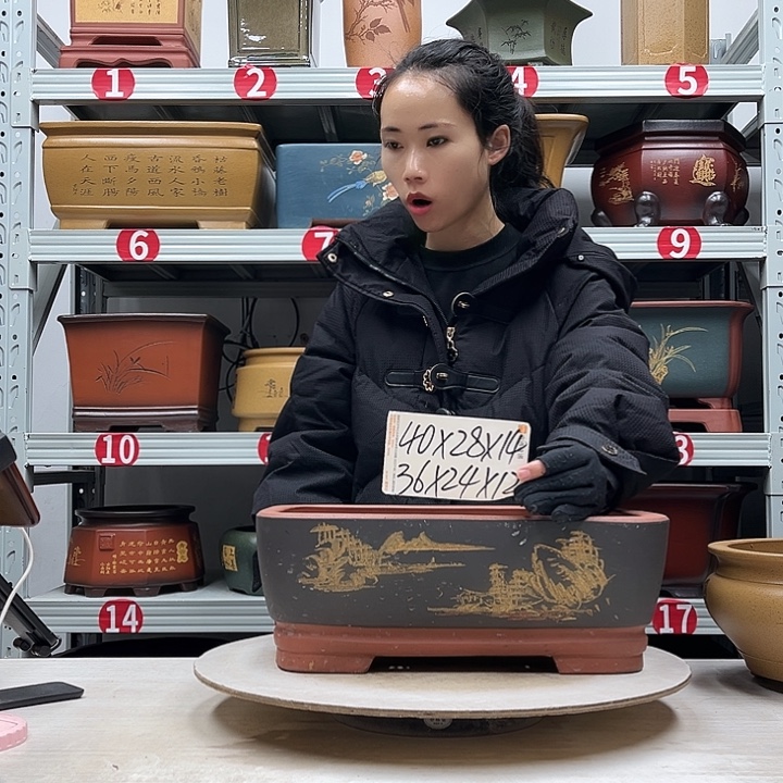 紫砂花盆紫砂花盆