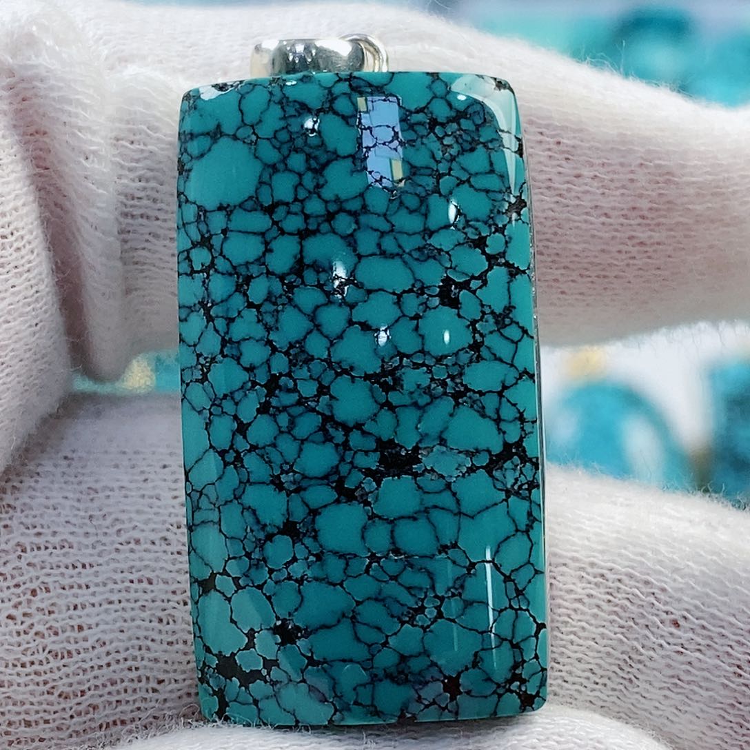 绿松石配饰银S925镶嵌