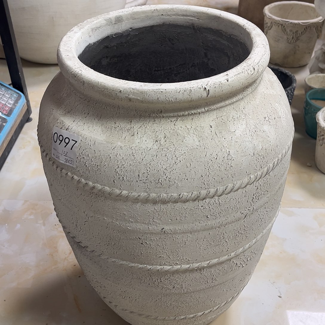 大罐子花盆复古做旧