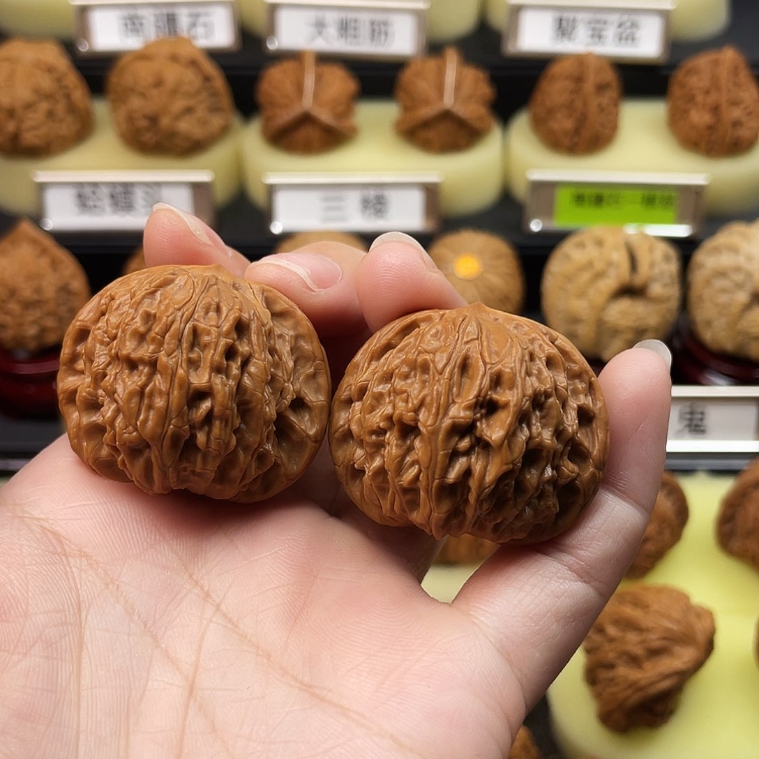 文玩核桃把件磨盘38尺318