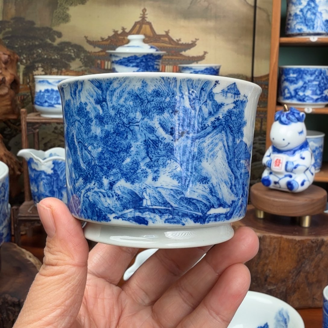 福利北溟图直口杯