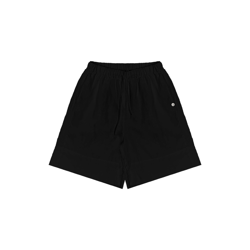 23622简约时尚松紧腰休闲短裤女通勤百搭短裤