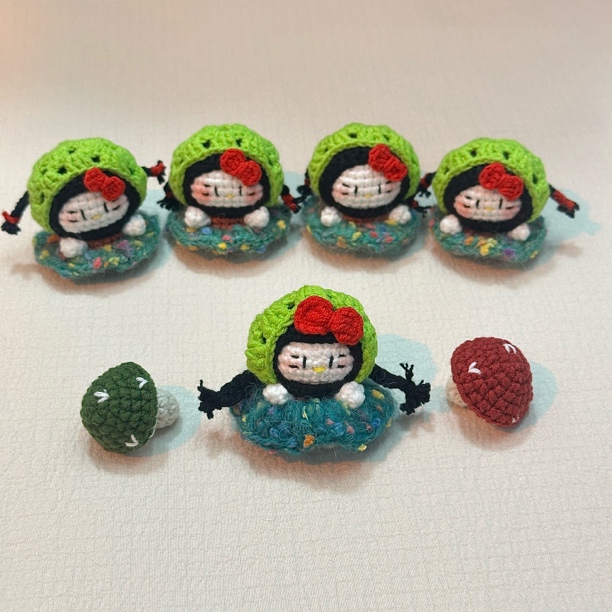 直播间专属纯手工钩针钩织玩偶挂件