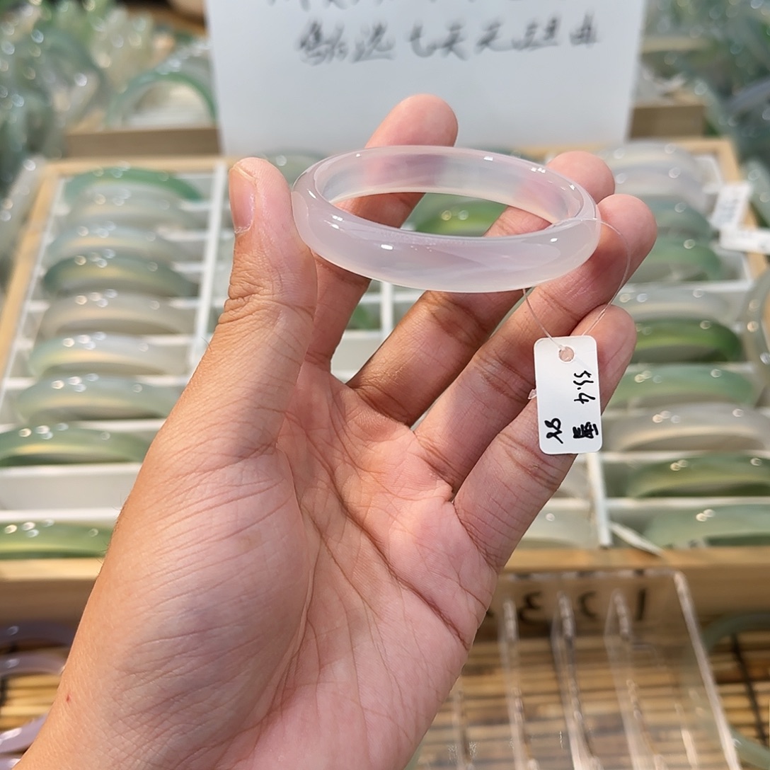 玛瑙/玉髓未镶嵌手镯圈口53.4