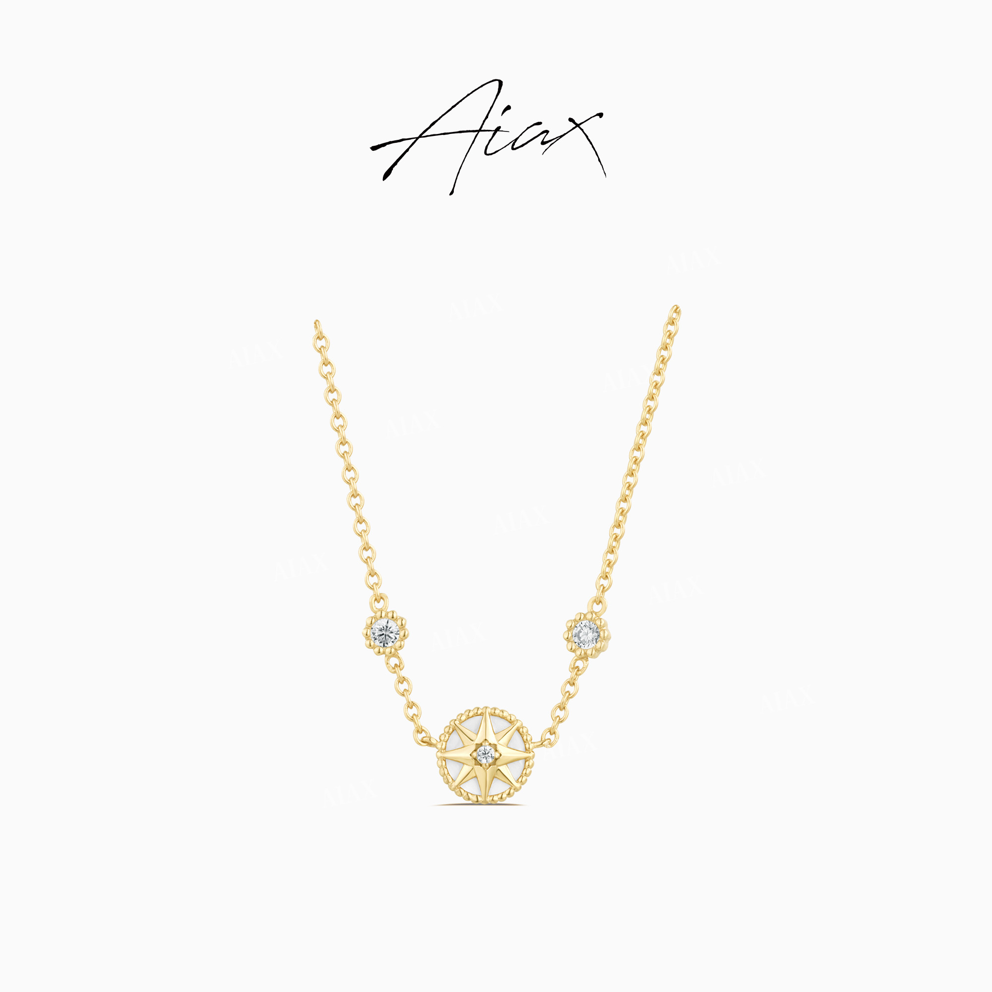 AIAX 925银 镀K金 法式精致经典奢华百搭优雅项链TSJ9332