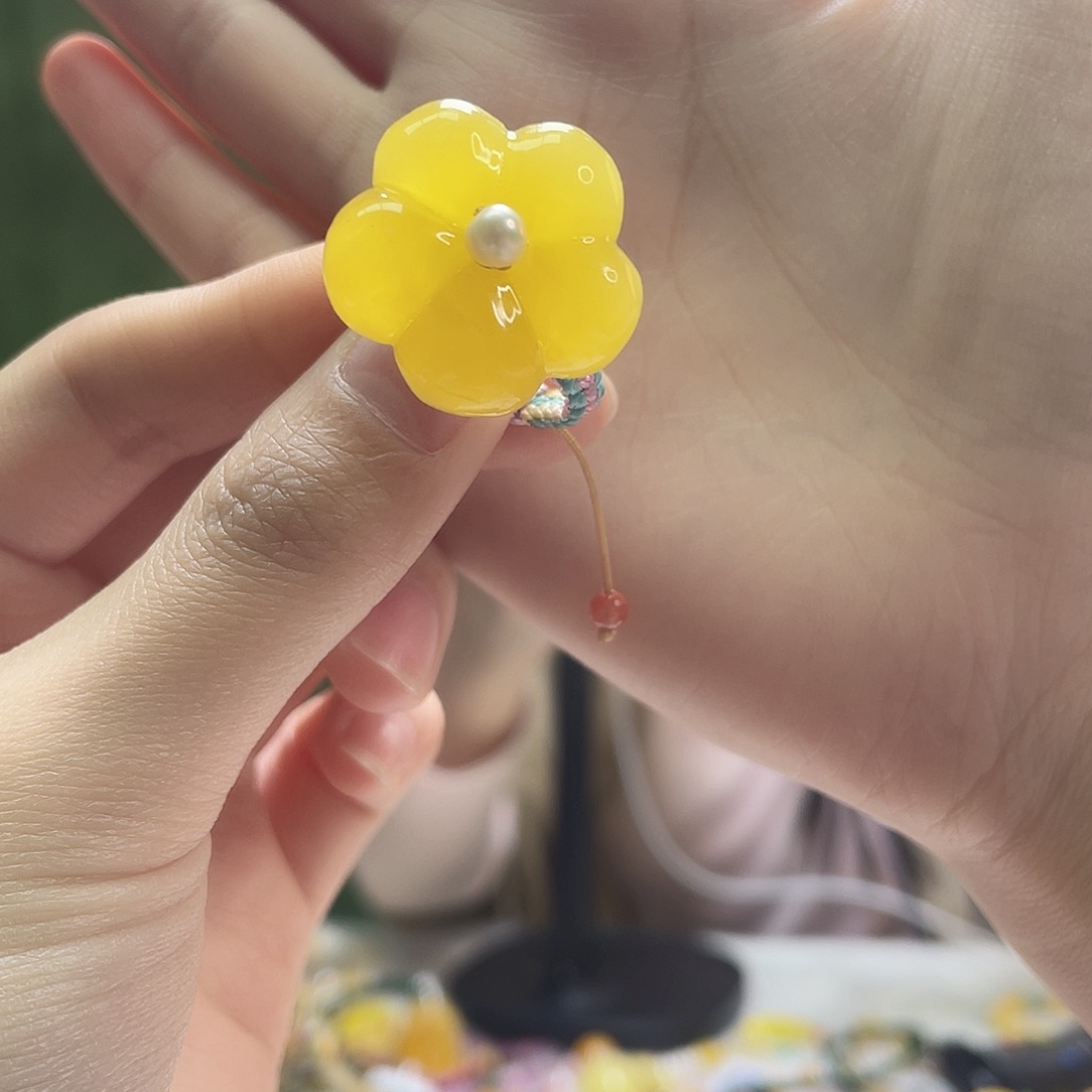 蜜蜡未镶嵌裸石戒指