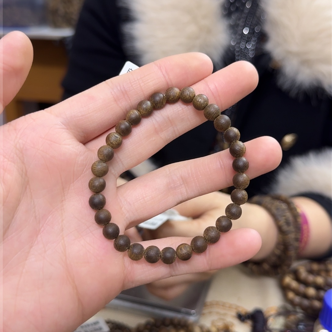 沉香木手串白棋沉水单圈 0.6-5 克多样性发一