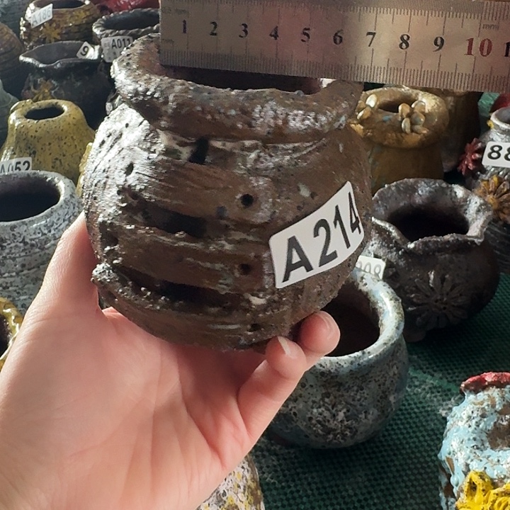 内口5.5高10粗陶手工制作