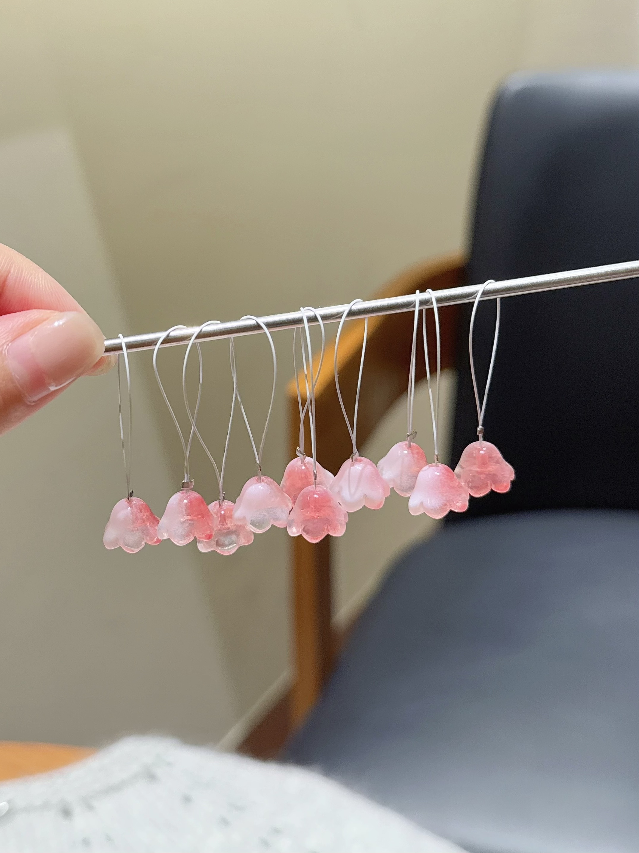 纯手工制作琉璃记号扣 手工织毛衣棒针辅助工具