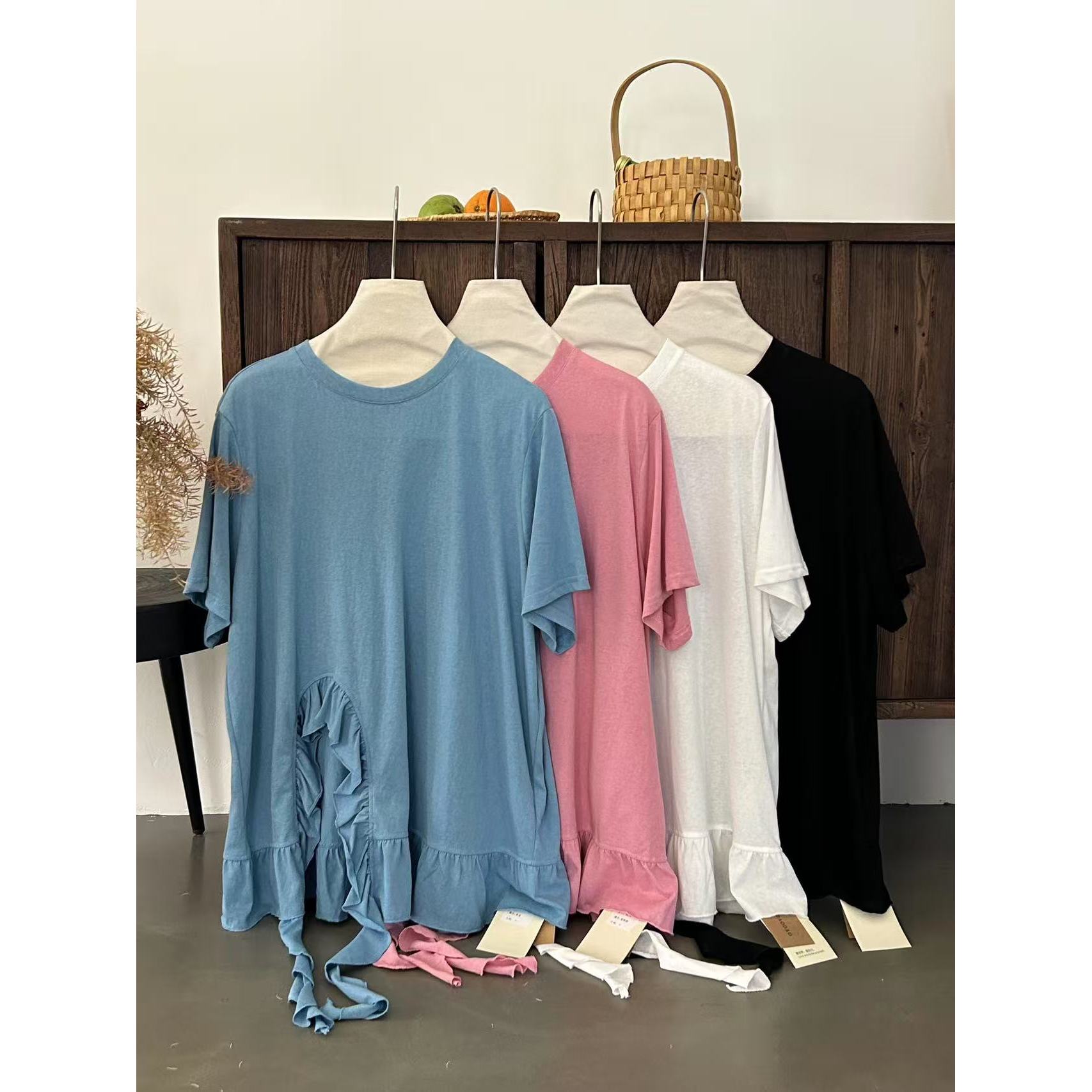 叨叨定制款 #8163#花边短袖T恤  X