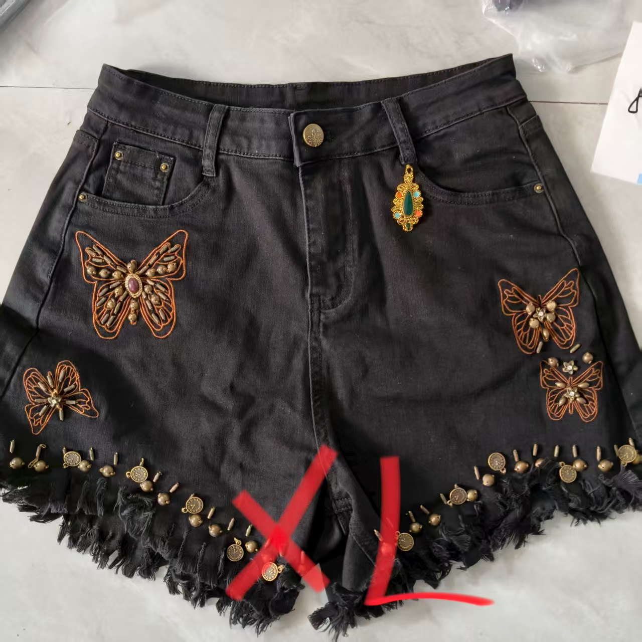 【薇恩COCO】潮流高腰牛仔短裤休闲百搭潮流春夏短裤K037