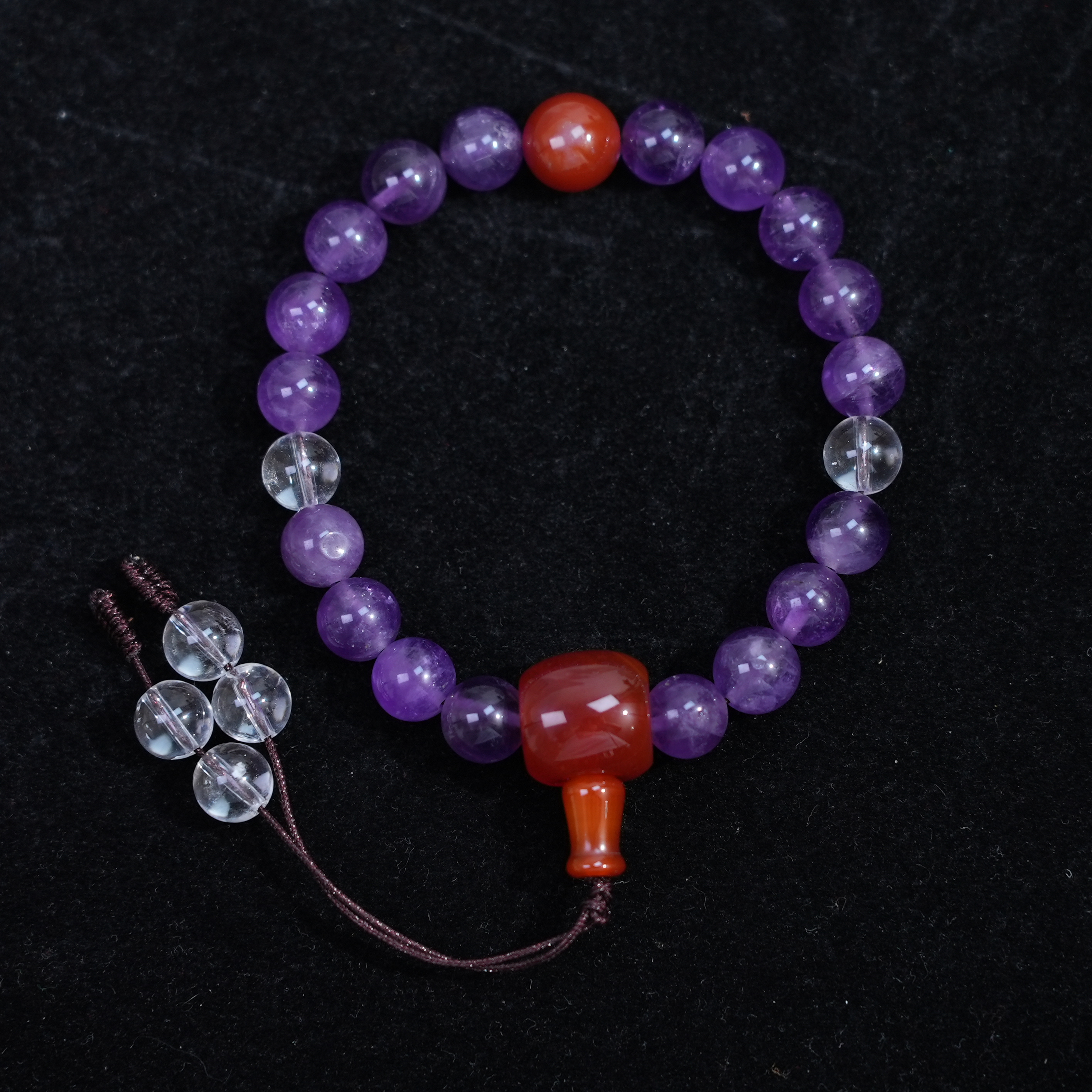 二十世纪紫水晶手持18子【文物宝库】ABS2508221001