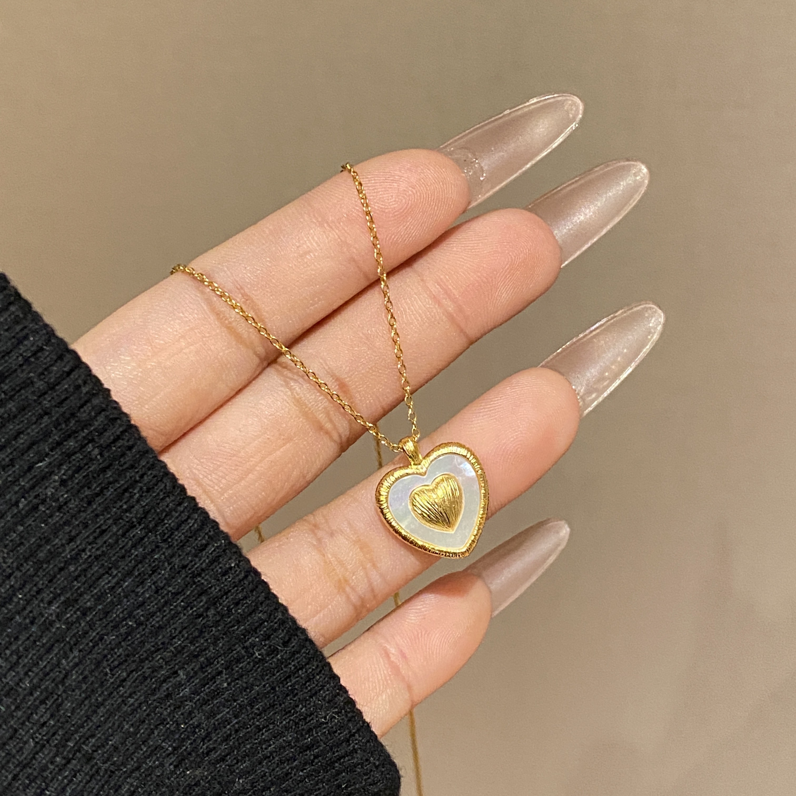  【蜜桃甜心】简约气质小众高级感轻奢项链A3865