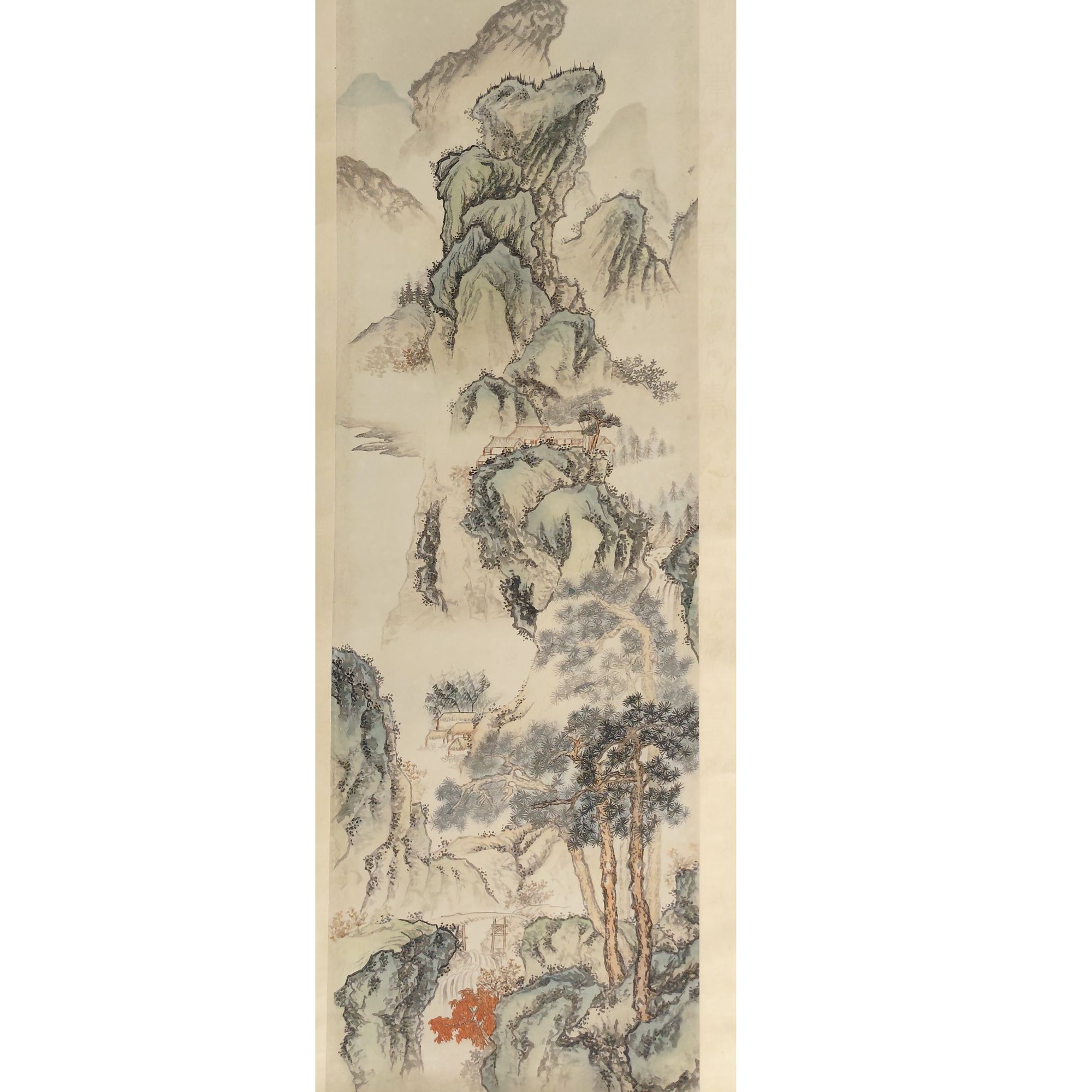 LOT.66 《山水》130*32cm 纸本设色立轴