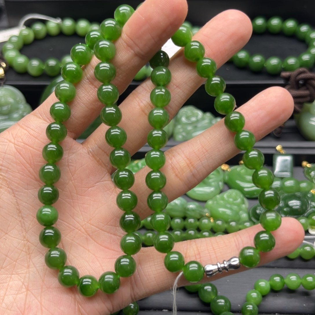 和田玉（碧玉）手链未镶嵌