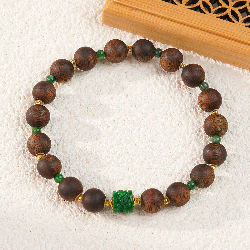 沉香【静生富贵】 18手串 （多样性发其一）