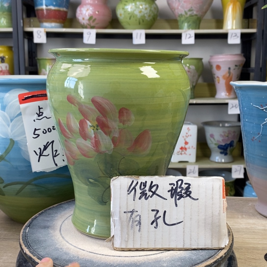 景德镇手工手绘陶瓷花盆