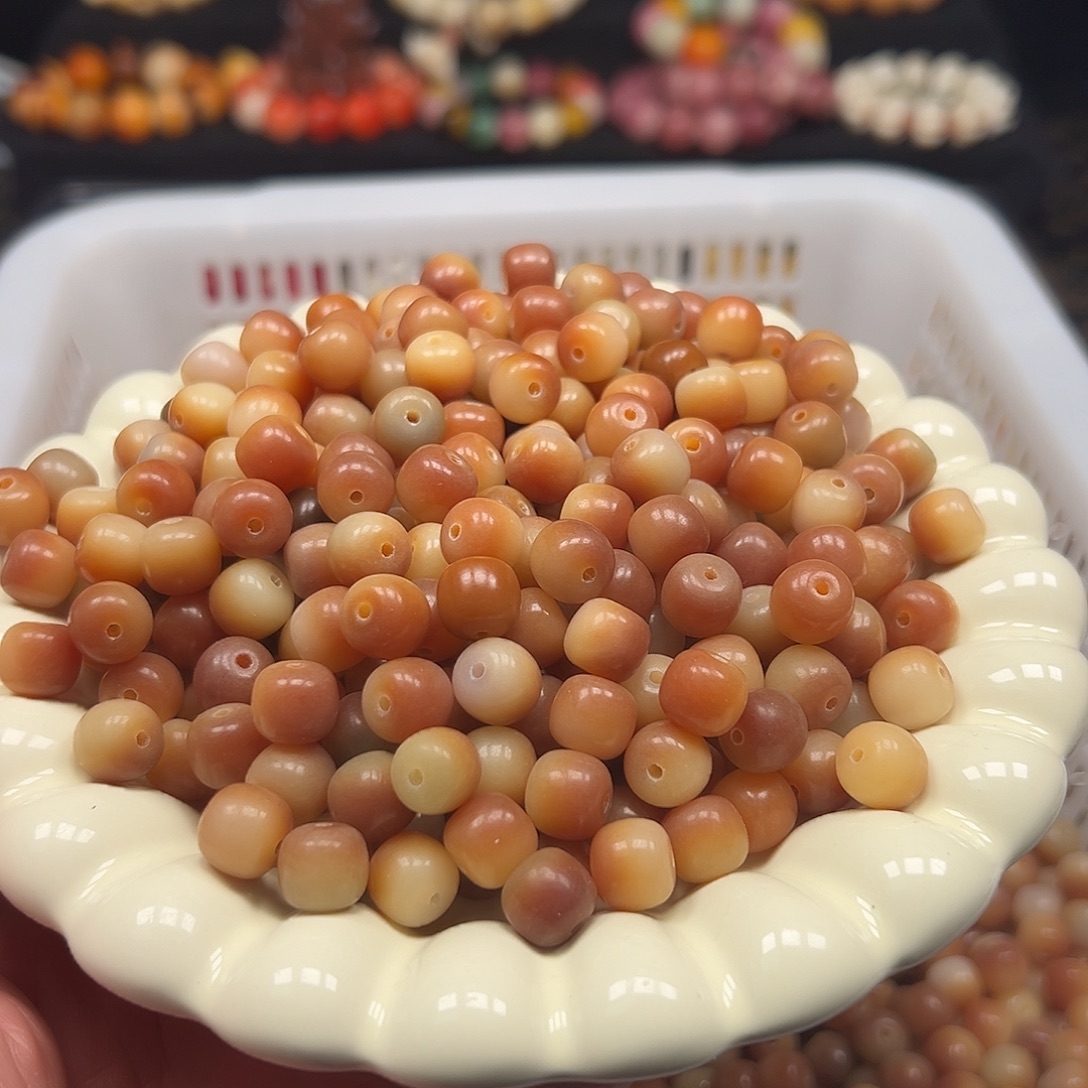 菩提根/象牙果手串120颗10尺寸敦煌桶珠