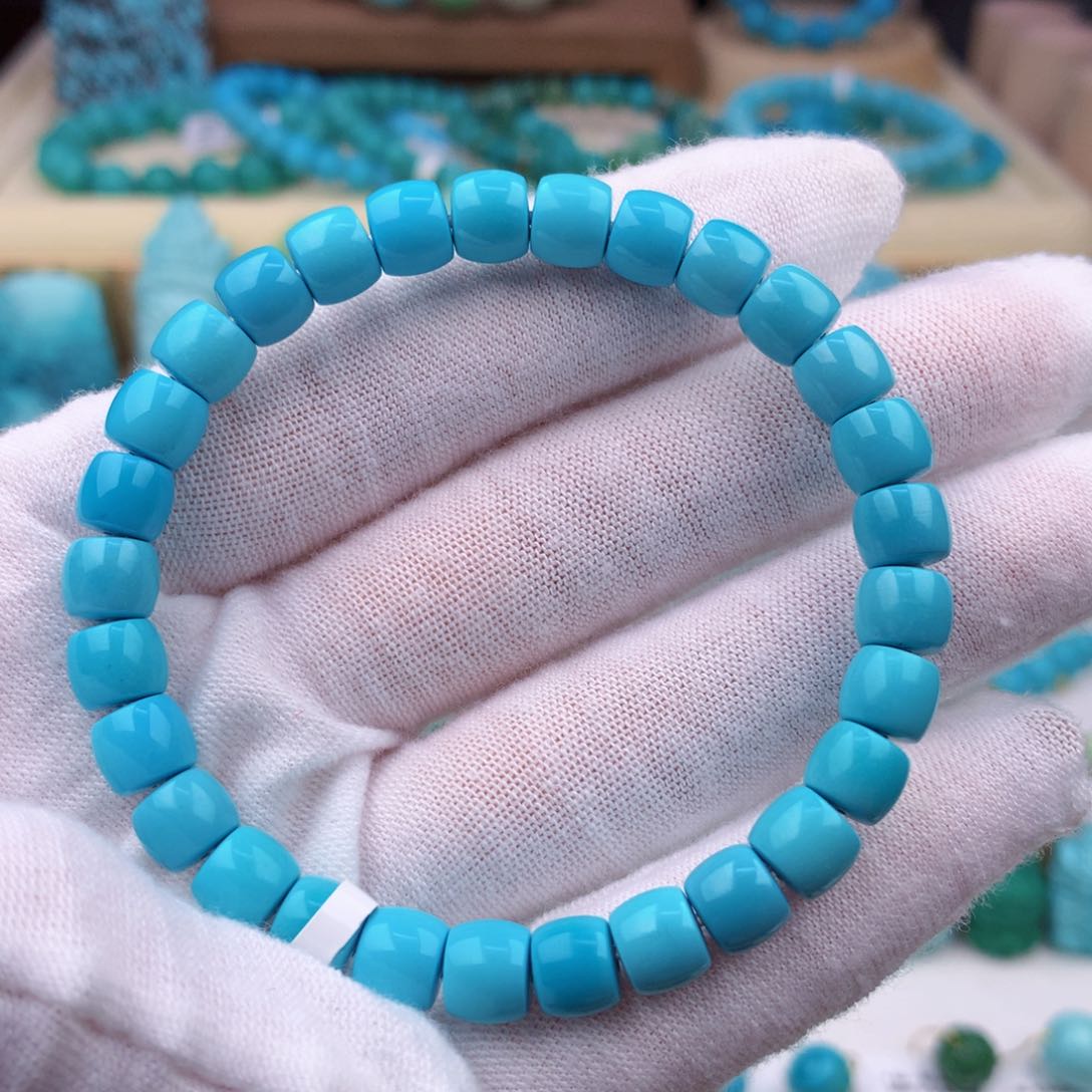 未镶嵌绿松石珠宝奇石7mm