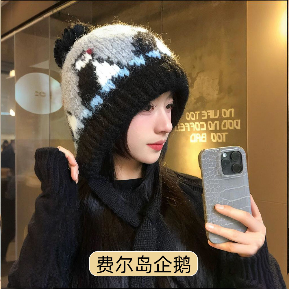 【601-699】新款秋冬帽子护耳毛茸茸百搭保暖显脸小防寒包头帽潮女