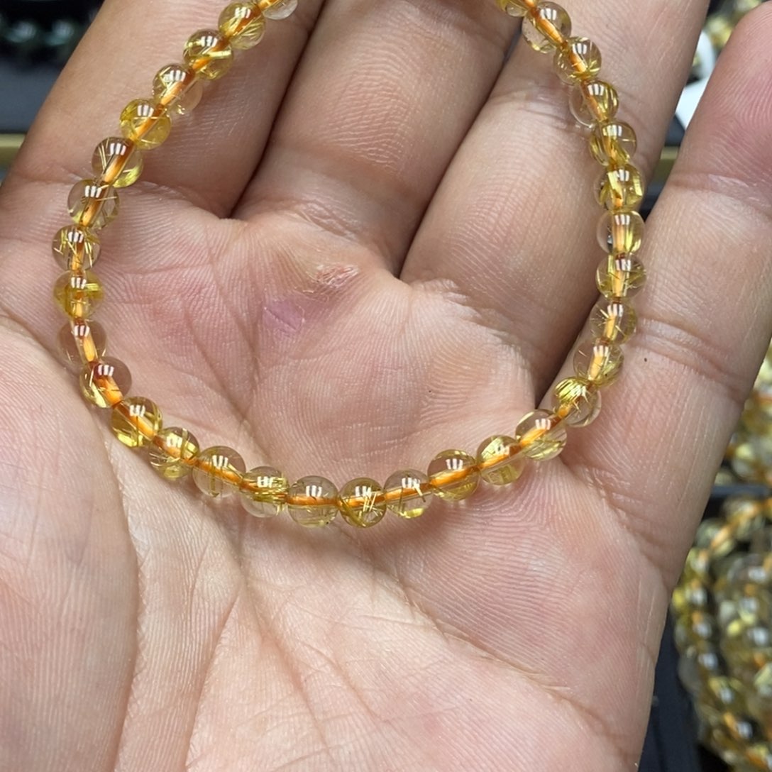 发晶手串未镶嵌卓慕水晶天然乱钛单圈卡5➕