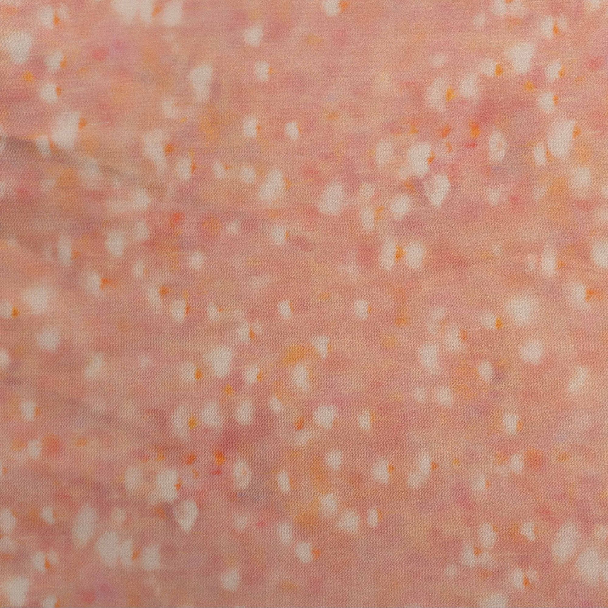 高支丝光棉贡缎 嫩粉点点数码印花面料新工艺连衣裙旗袍柔软透气