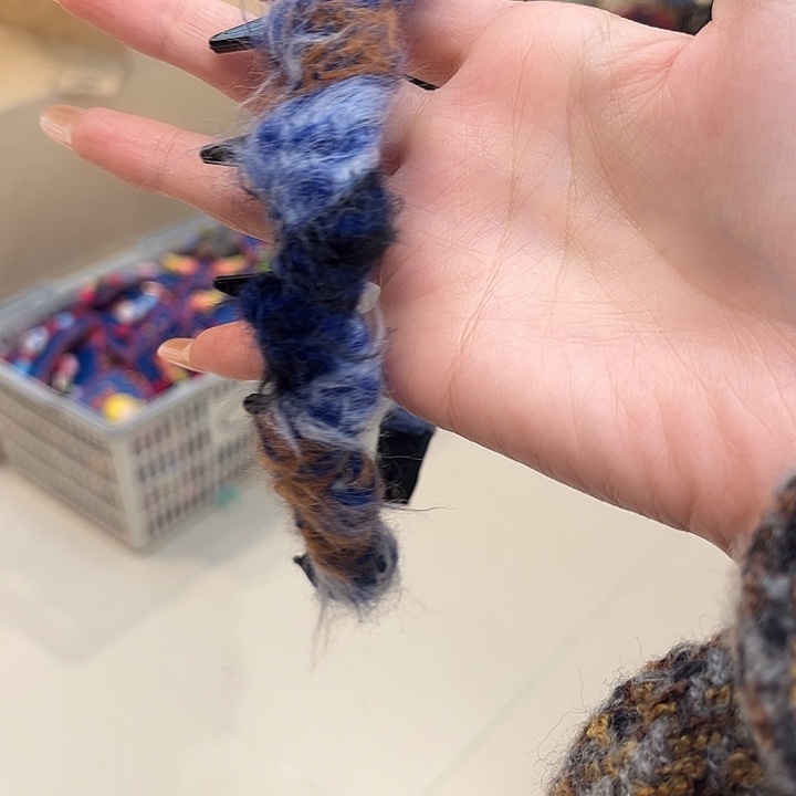 布艺铁合金蓝色发箍