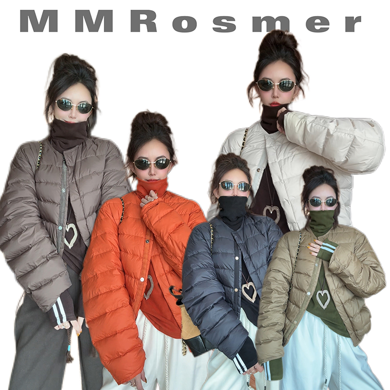 冬装新款时尚韩版圆领长袖羽绒服短外套女显瘦加厚保暖衣户外休闲
