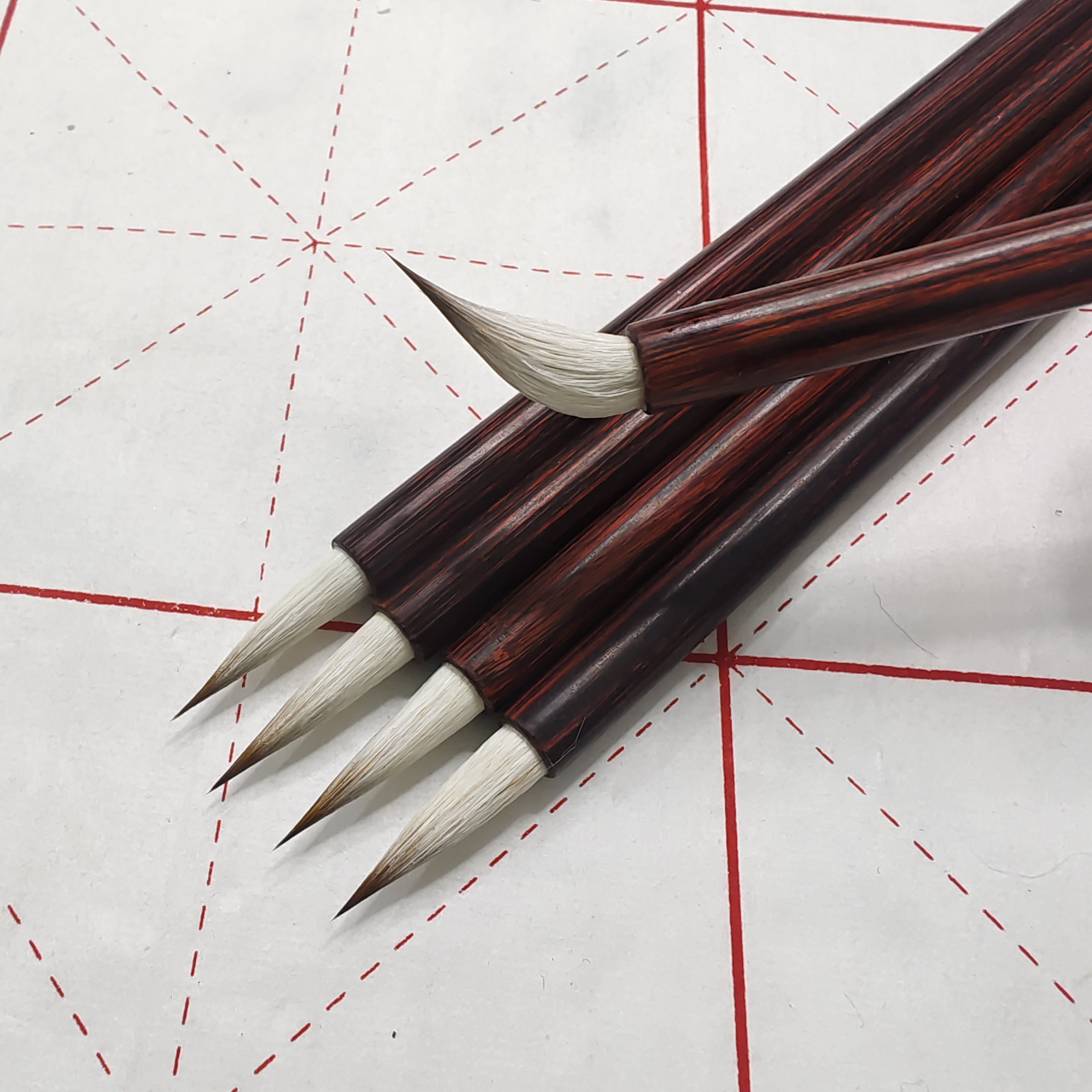 （邹小清笔庄）5支天花板  狼羊兼毫 适合各种小行书 