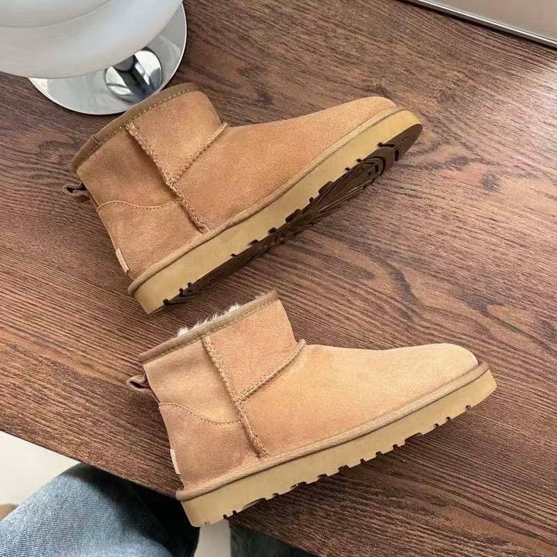 【5854】U家同款桑坡皮毛一体雪地靴