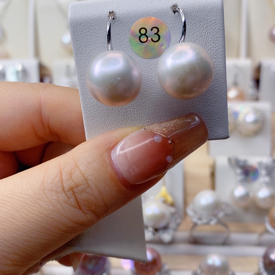 淡水珍珠耳饰合金