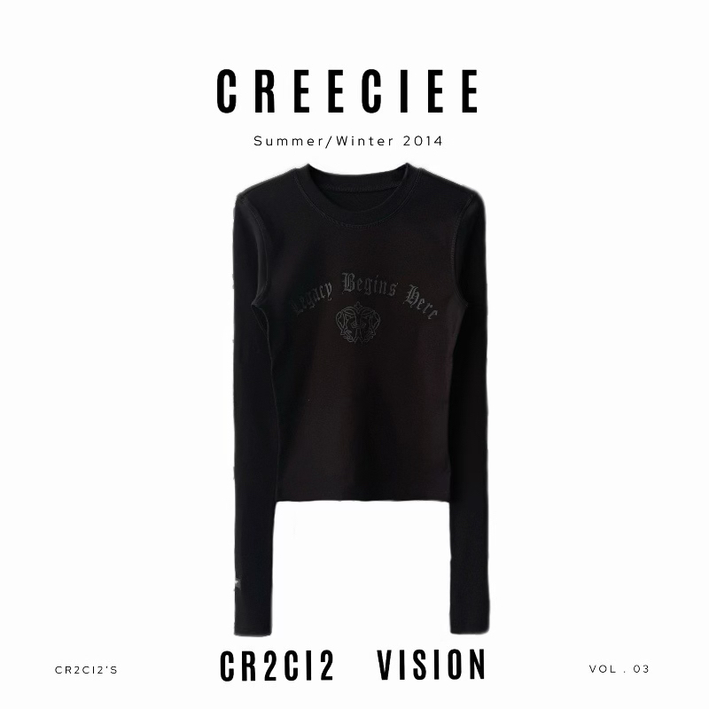 CREECIEE【罗马T】｜设计师款长袖打底衫圆领打底T恤ZS6105
