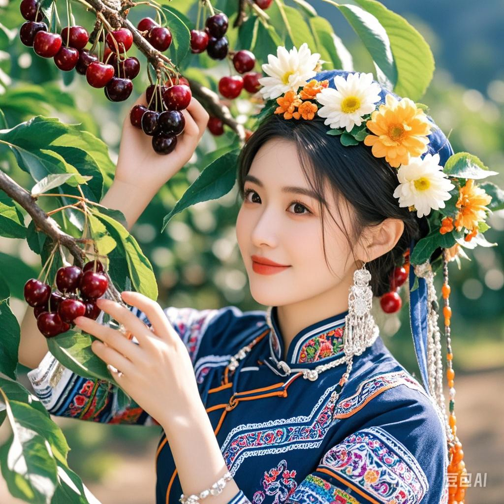 贵州•灵珠【自花授粉】脆甜口感紫黑果大樱桃水果苗