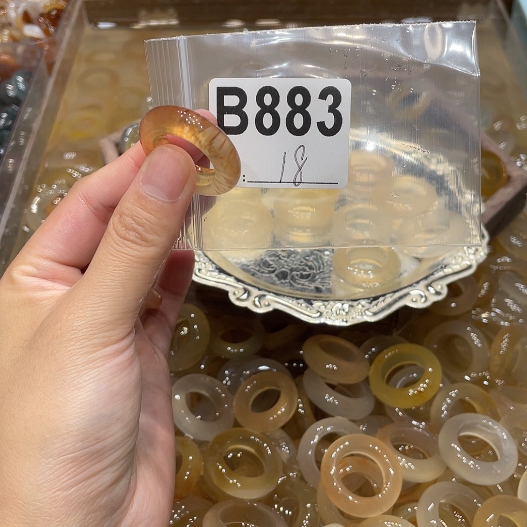 玛瑙/玉髓未镶嵌戒指883