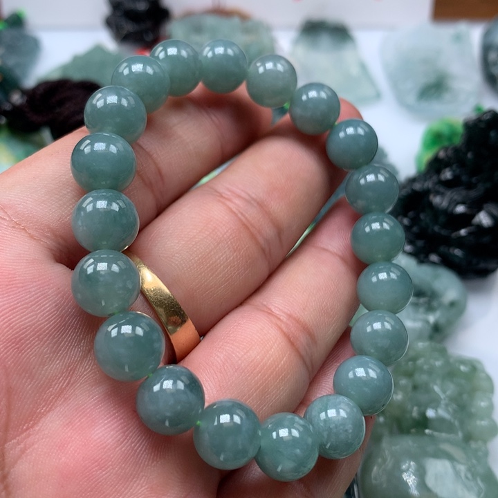 翡翠颈饰未镶嵌保真天然a货翡翠