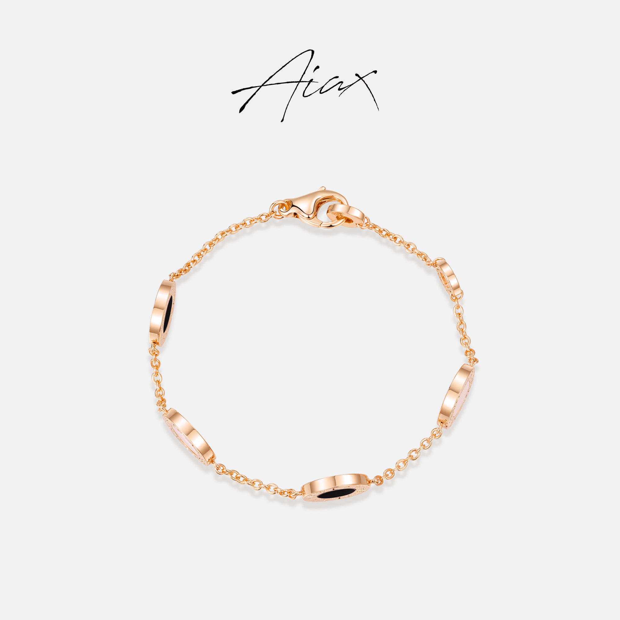 AIAX 流光风 轻奢经典简约高级感百搭圆饼手链TSS7398