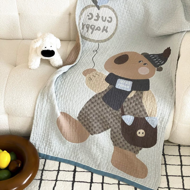 纯棉四层纱布卡通浴巾70*160微瑕～F025