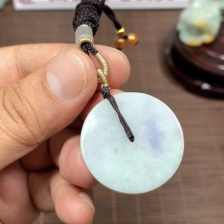 颈饰未镶嵌翡翠天然翡翠玉A货配证书
