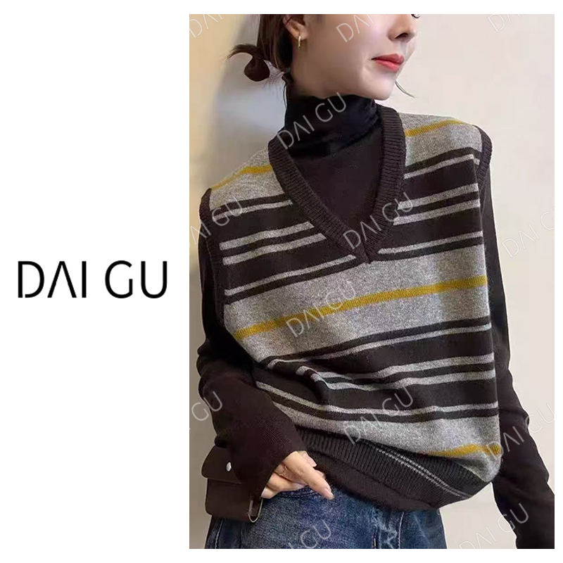 【拾光马甲】秋冬新款羊毛衫上衣宽松女装保暖显瘦毛衣打底B3675