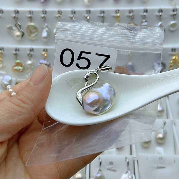 淡水珍珠颈饰银S925镶嵌