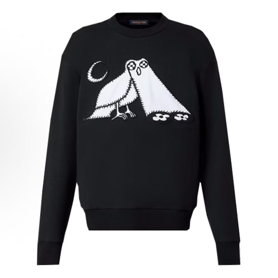 99新 LouisVuitton/路易威登 LV猫头鹰刺绣卫衣 XXL码 AA10266