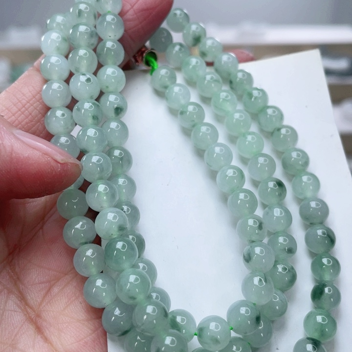 翡翠未镶嵌手链天然翡翠项链7mm
