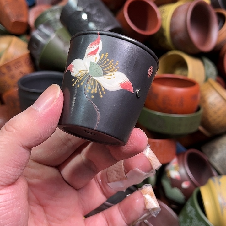 紫砂茶杯全手工紫砂主人杯