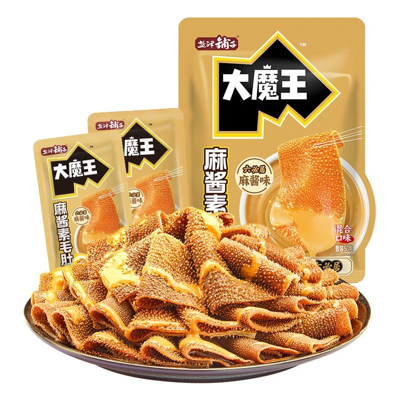 盐津铺子大魔王麻酱涮肉味魔芋素毛肚50g/袋