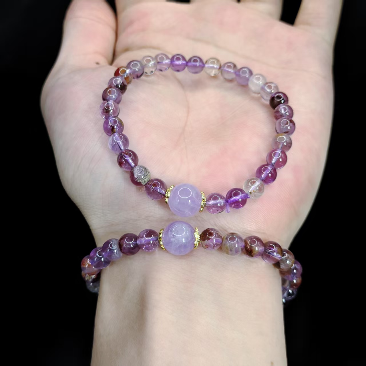 【李想精选】紫水晶DIY单圈手串Y2【多样性发其一】约6-9mm