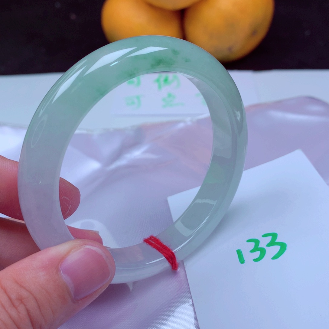 未镶嵌手镯翡翠缅甸天然A货翡翠手镯57.5