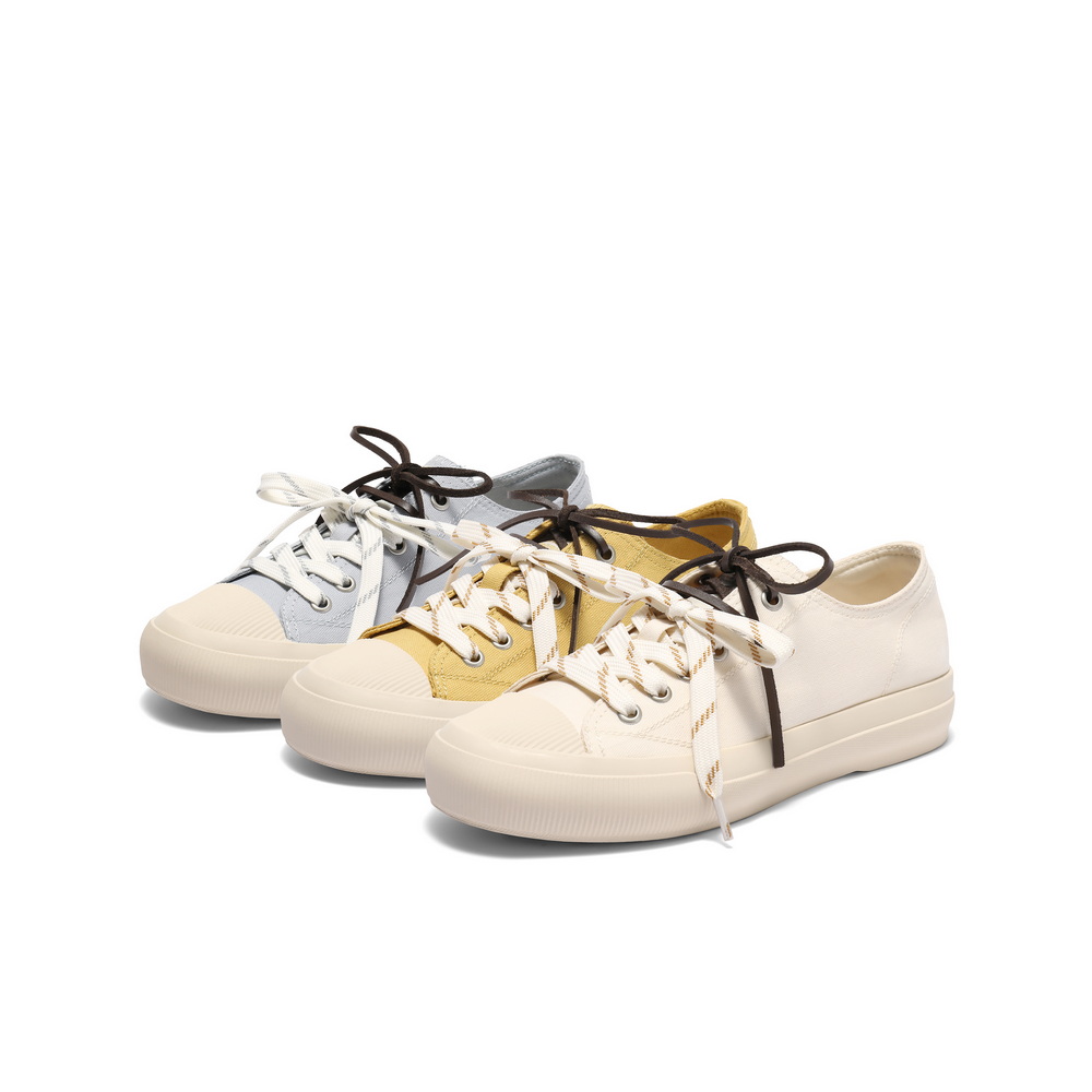 【小余】百丽双鞋带帆布鞋女2025秋新商场同款百搭休闲鞋E2B1DCM5