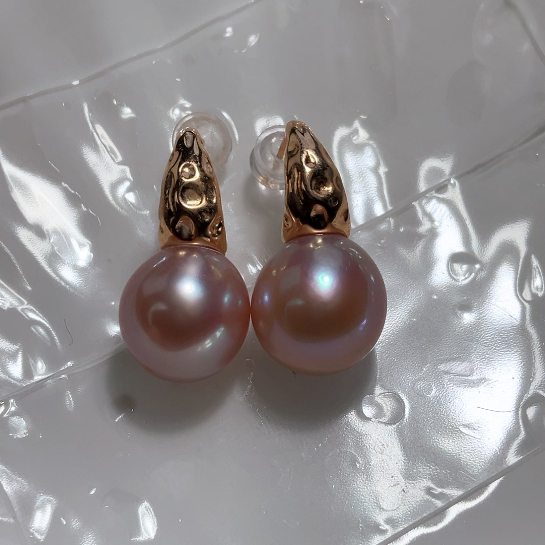 淡水珍珠耳饰银S925镶嵌