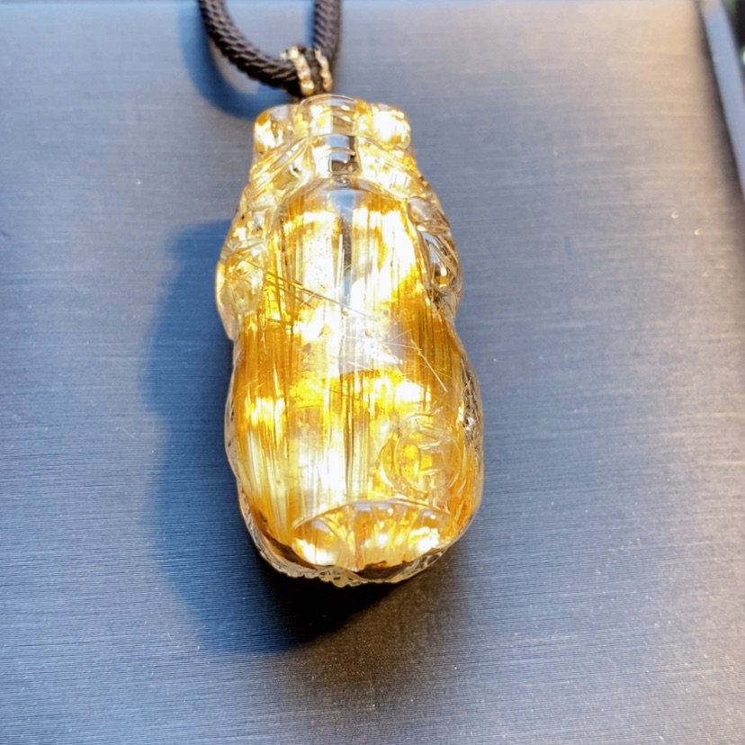 【闪购商品】水晶颈饰未镶嵌天然钛晶貔貅吊坠