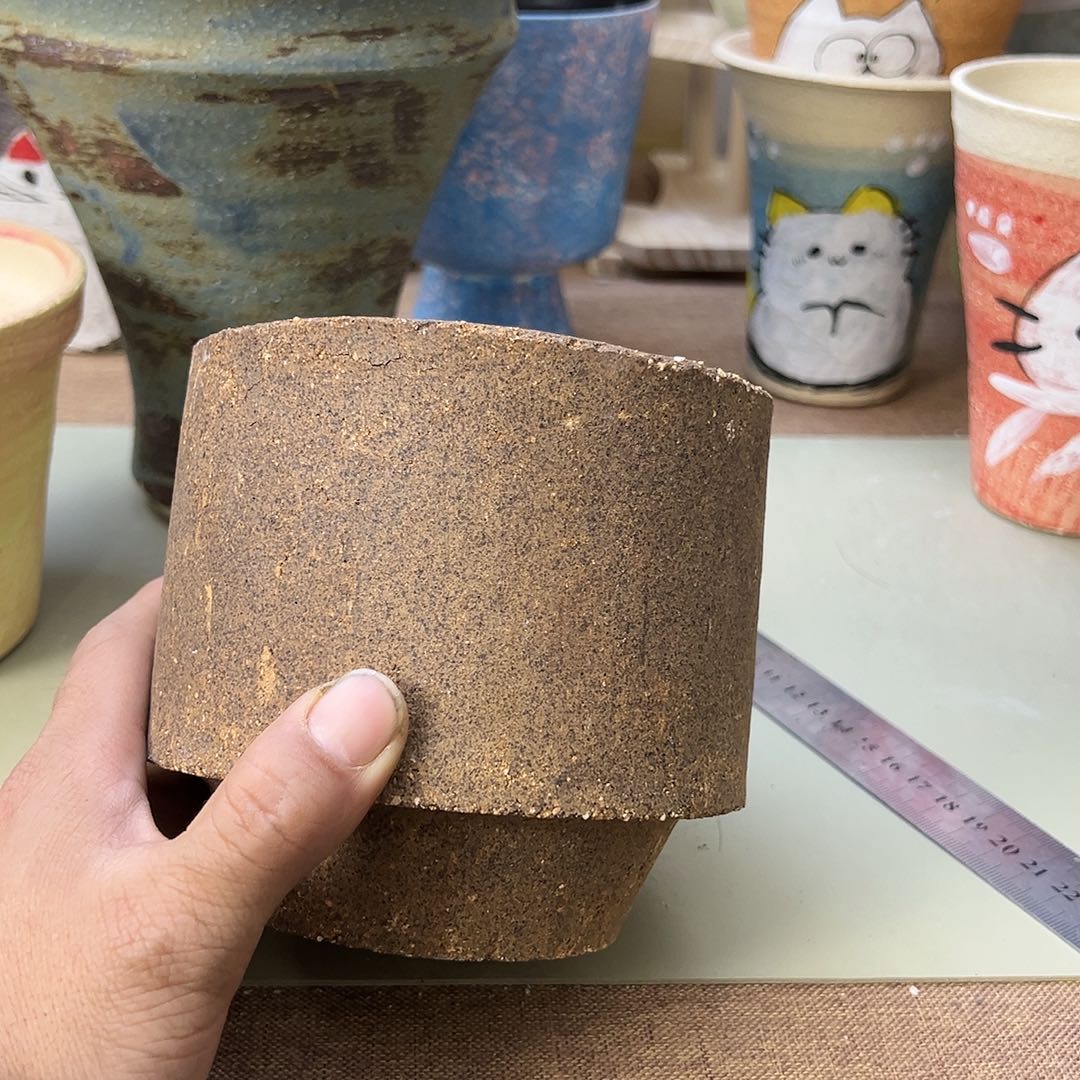 018景德镇陶瓷口11高11.5无孔